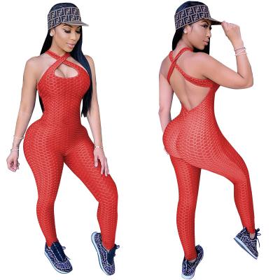 China High Elasticity Women's High Elasticity Sports Jumpsuit Hot Sale Sexy Sports Jumpsuit for sale