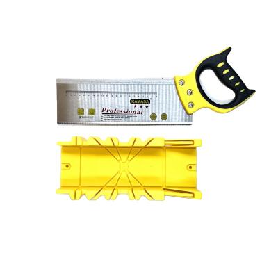 China Durable High Security Back Saw Handy Tool Survival Gear Gear Tool Miter Box With Back Saw for sale