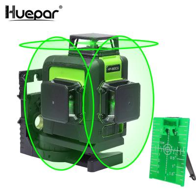 China Good Quality ABS Huepar 12 Lines 3D Cross Laser Beam Self-Leveling Green 360 Vertical And Horizontal Laser Level for sale