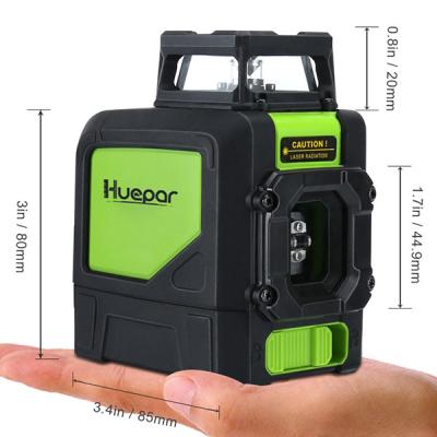 China Huepar Professional Green Laser 360-Degree Beam Coverage Horizontal And Vertical Self-Leveling Cross Line With 20*15*10 Pulse Modes for sale