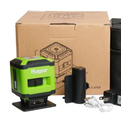 China Huepar floor laser level beam installation green laser with Line-switching mode for tile laying square leveling cross line laser 6.2*7.2*9.3cm for sale