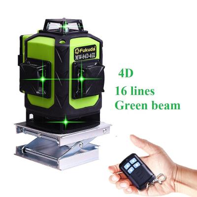 China Hot Selling Green 4D Self-Leveling Lines 360 Degree Green Laser Level MW94D-GX 16 Laser Level /Fukuda Horizontal&Vertical 4D Laser Level for sale