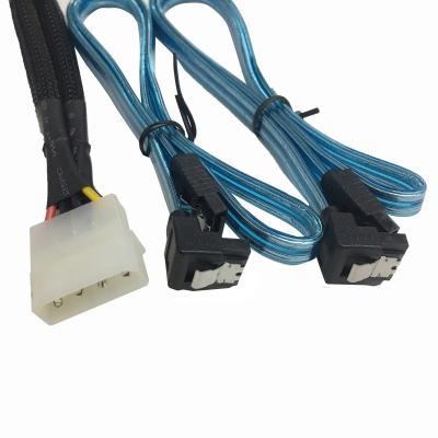 China 6Gbps SATA Power Cable Extension 90 Degree For Hard Drives Upgrade for sale