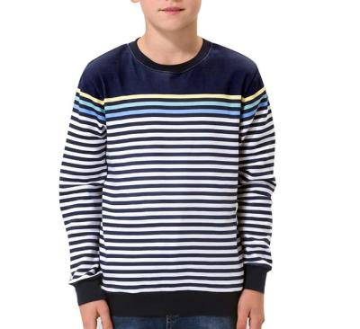 China Best Online Wholesale Cheap QUICK DRY Long Sleeve Boys Striped Casual T-Shirt For Kids for sale