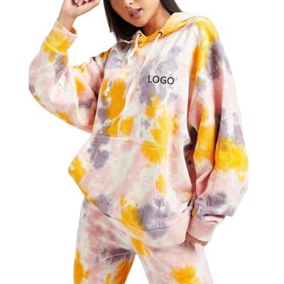 China Cheap custom thick QUICK DRY plus size 100% cotton tie dyed women hoodies for sale