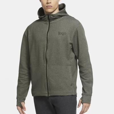 China promotional custom luxury organic cotton Anti-wrinkle zip up hoodie for men for sale