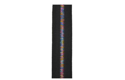 China 5# Long Chain Two Way Close End Nylon Rainbow Teeth Zippers For Seat Cushion for sale