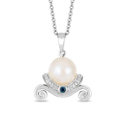 China DIY Pendants Beads Jewelry Cinderella Pumpkin Carriage Design Jewelry Stand Genuine Pearl Pendant Necklace 18kgp for sale