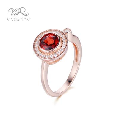 China High Quality Gemstone Jewelry 925 Sterling Silver Garnet Ring With Handmade Silver Gemstone Ring Jewelry for sale