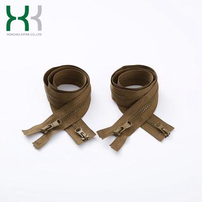 China Automatic plastic zipper lock from no. 5 of automatic lock, plastic zipper that can be opened in two ways, customizable logo for sale