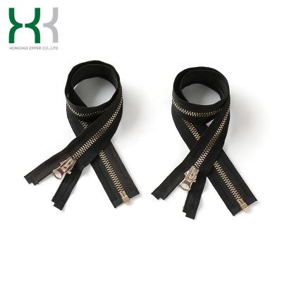 China Wholesale Custom Auto Lock Logo 8# Garment Accessories Open End Plastic Finished Zipper for sale