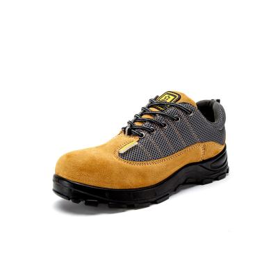 China PU Steel Toe Cap Protective Breathable Sandwich Scratching Light Suede Cowhide Transport Leather Comfortable Safety Shoes for sale