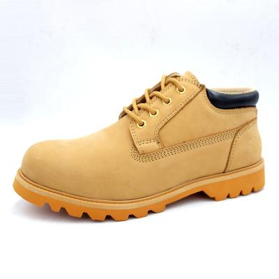 China Cheap Anti-Static Nubuck Cow Rubber Glue Leather Safety Shoes for sale