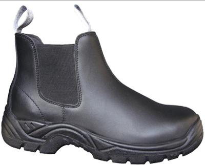 China Steel Toe Black Action Leather Safety Shoes With Elastic Band Australia for sale