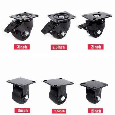 China PIVOT Load Capacity 600kg 3inch Low Profile Heavy Duty Nylon Swivel Caster Wheel for sale