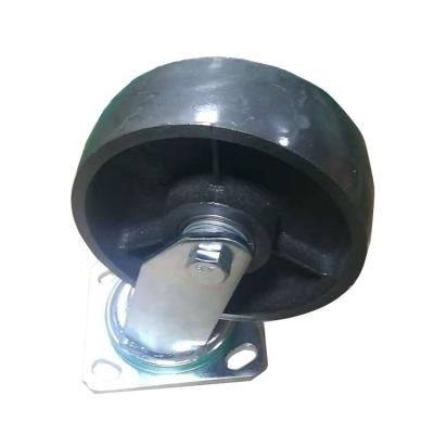 China 4inch 5inch 6inch 8inch Rigid Height Temp Resistant Solid Steel Caster for sale