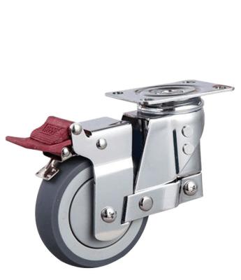 China swivel & Spring Loaded Trolley 3inch 4inch 5inch TPR Spring Loaded Library Wheel Caster for sale