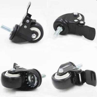 China Small Modern Furniture 2inch PVC Swivel Black Caster Wheel for sale