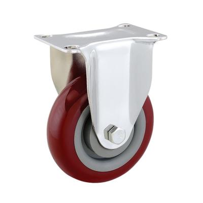 China swivel & 3inch 4inch 5inch Red Rigid PVC Shopping Cart Caster for sale