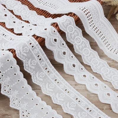 China 2023 New Viable Fancy Lace Trim Vintage Fancy Lace Trim White For Curtain And Apparel for sale