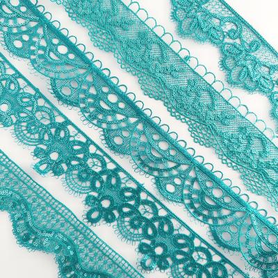 China Sustainable 2023 Cavity Embroidery Eyelet Lace Fabric Customizable Colorful High Quality Trim for sale