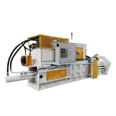 China Fully Automatic Horizontal Hydraulic Bottle Baler Machine Waste Paper Cardboard Cardboard Paper Baling Machine for sale