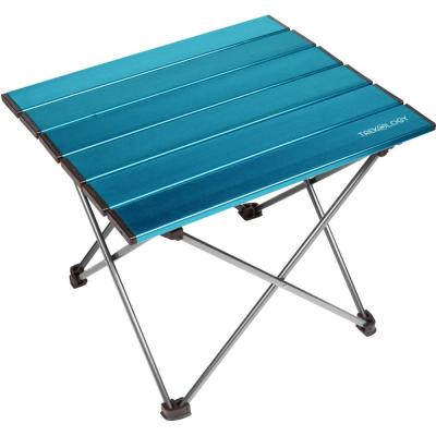 China Modern Camping Folding Table , Small Portable Lightweight Foldable Compact Roll Up Table With Carry Bag for sale