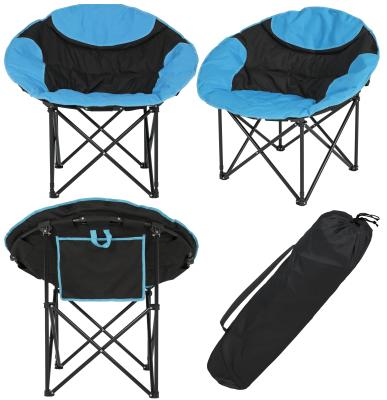 China Outdoor Lightweight Soft Adult Moon Chair Moon Camping Cotton Space Saving Folding Moon Chair for sale