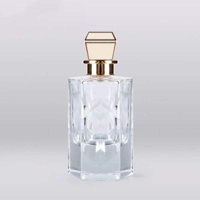 China OEM Custom Rectangle RS 100ml Perfume Glass Bottles Transparent Custom Logo / Color for sale