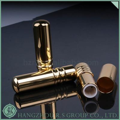 China Wholesale Aluminum Lipstick Shiny Gold Lipstick Filling Empty Tube for sale