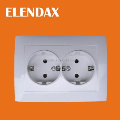 China Double House Wall Switch EU Plug Electrical Socket (F9210) for sale