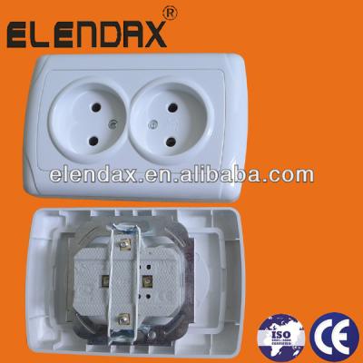 China European Style Commercial Flush Mounting Double Socket Outlet (F3209) for sale