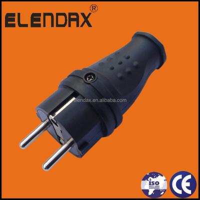 China P6061 Commercial European 2 Pin Electrical Rubber Plug for sale