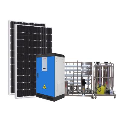 China Eco-friendly JNTECH Solar Water Treatment System Brackish Water Purify And Seawater Desalination for sale