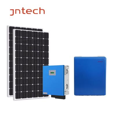 China JNTECH 2kw off grid solar system 12v solar power systems for home used with hybrid charge controller 2*1*0.4m for sale