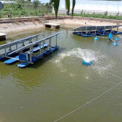 China Aquaculture Farming Solar Powered Fish Pond Fish Paddle Wheel Aerator Aerator Solar System For Aquaculture for sale