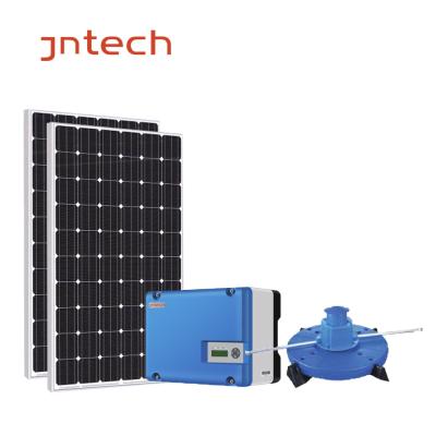 China Aquaculture Cultivating JNTECH Solar Fish Pond Aeration System Paddle Solar Wheel Aerator Aerator For Aquaculture System for sale