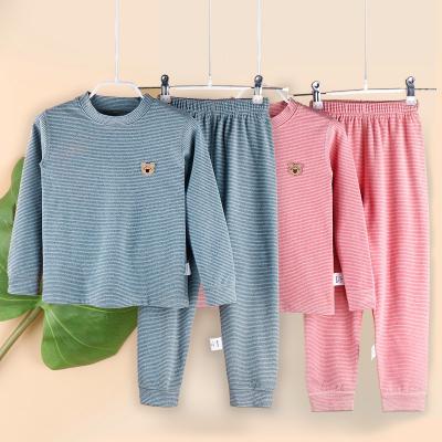 China Winter Thermal Thermal Underwear Kids Long Sleeve Pajamas Set for sale