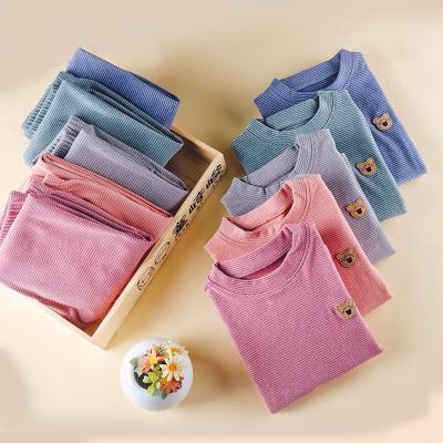 China Thermal for boys and girls organic baby boys and girls pajamas kids organic color sleeves sleepwear for sale