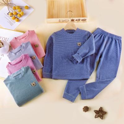 China Kids Boys Girls Winter Home Thermal Clothing Set Sleepwear Pajamas Kits for sale