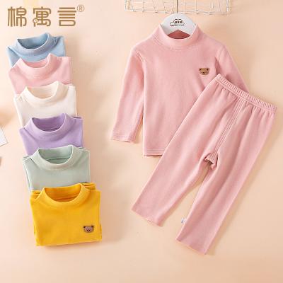 China Anti-Shrink Baby Underwear Set Baby Pajamas Thermal Spring Fall Set Home Clothes for sale