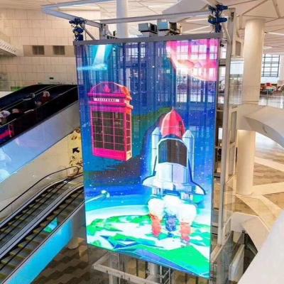 China Outdoor Advertising High Quality OEM High Transparency Acrylic Panel Indoor Transparent Curve Led Display for sale