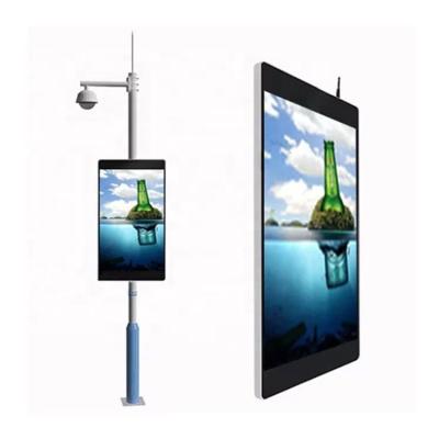 China IP65 Outdoor Advertising Station Traffic Large Outdoor Pole Display Large Ultrathin RGB Led Street Advertising Screen Lamp Lighting Sign Billboard P6 for sale