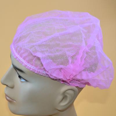 China Safety Personal Surgical Cap Clip Band Cap Cover Hair Round Disposable Non Woven Buffy Head Cap for sale