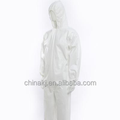 China Disposable White PP Good Quality Protective Suit Coverall Clothing With PP / PP+PE for sale