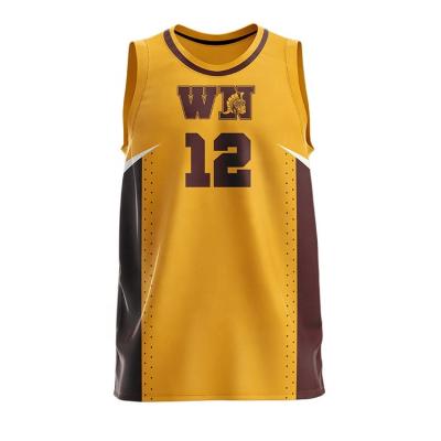 China Shirts & Tops Wholesale Hot Sale White Customized Training Cheap Reversible Best Sublimation Design Color Basketball Uniform Tank Top for sale