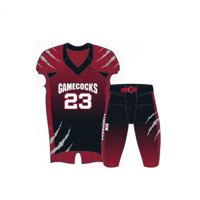 China Antibacterial New Design Youth Cheap Custom Sublimation American Football Uniforms for sale