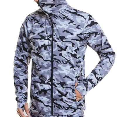 China Factory Wholesale Unisex Fishing Shirts Anti-UV Jackets Antibacterial Camouflage Fishing Hoodies for sale