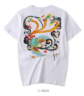 China High Quality Men's T-shirt Fashion Niche Casual Loose Casual Pure Cotton Embroidered T-shirt QUICK DRY for sale