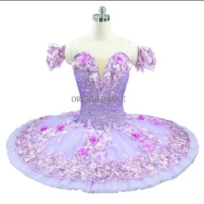 China Professional High Quality Women Lilac Ballet Tutu Girls Performance Dresses 12 Layers for sale